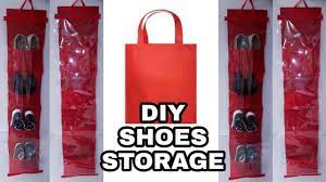 Diy Cara Membuat Rak Sepatu Gantung Anti Debu How To Make Shoes Storage From Waste Youtube