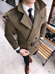 Terziademaltun Italyan Style Erkek Trenckot Kislik Kase Palto Kaban Mont T1809 Erkek Moda Tarzlari Stil Sahibi Erkekler Centilmen Stili