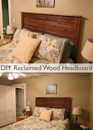 For more of a rustic feel i use several. Diy Reclaimed Wood Headboard Under 25