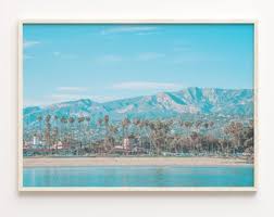 Santa Barbara Bunter Posterdruck, Santa Barbara Fotokunst, Santa Barbara  Dekor, Santa Barbara Straßenkarte Poster, Reisedruck, C18-223