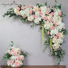 Artificial wedding flowers that last for ever after! 1set 120cm 3d European Style Diy Wedding Stage Decor Artificial Flower Wall Arch Silk Rose Peony Plants Design Decor Flower Wall Artificial Dried Flowers Aliexpress