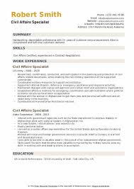 civil affairs specialist resume samples