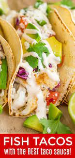Fish Tacos Recipe With Best Fish Taco Sauce Natashaskitchen Com In 2020 Fish Recipes Healthy Fish Recipes Taco Recipes