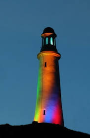 Colored Lights On The Lighthouse By Rod42 Beautiful Lighthouse Lighthouse Lighthouse Pictures