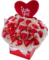 Love Heart Chocolate Hamper Chocolate Bouquet Valentines Candy Bouquet Candy Bouquet