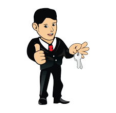 Maybe you would like to learn more about one of these? Cartoon Marketing Officer Guy Character Holding Keys Illustration 2229390 Vector Art At Vecteezy