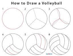 Select from premium kids volleyball drawing images of the highest quality. How To Draw A Volleyball Step By Step Pictures Cool2bkids Drawings Volleyball Ball Drawing
