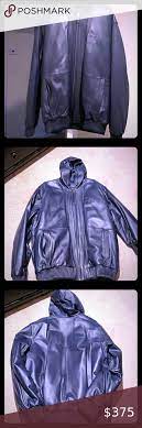 Navy Blue Sean John Leather Jacket Leather Jacket Jackets Leather