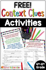 Context Clues Worksheets Free Context Clues Activites Context Clues Activities Context Clues Context Clues Anchor Chart
