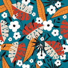 Shop fabric.com's selection of floral tropical products! Colorful Tropical Floral Pattern 1314314 Vector Art At Vecteezy