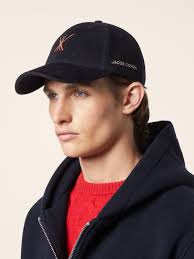 Casquette de baseball en cachemire bleu marine