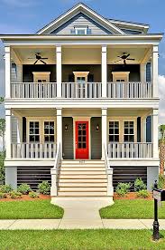 Fulfill Your Dream Of Having A Double Stacked Front Porch Repin By Pinterest For Ipad Porch House Plans House With Balcony Beach House Plans