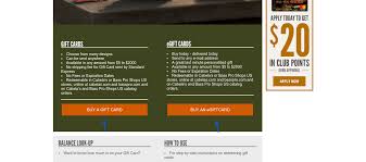 You may check the available balance on your bass pro shops egift card in one of three ways: Www Cabelas Com Cabela S Gift Card Balance Check Online Credit Cards Login
