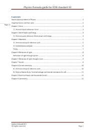Physics Formula Guide For Icse Standard 10 Author Srikanth K S All Rights Reserved Page 1 Page 1 Contents How To Solve Physics Formulas Physics Math Formulas