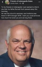 I was surprised to see this get posted in my stake's Facebook page. He was  a great servant of the Lord and he'll be missed.