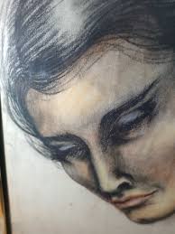 OID-Imponerande porträtt-Pastell-Daterad och si..