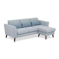 Canape D Angle Fixe Reversible En Tissu Bleu Pastel Canape Angle Canape D Angle Tissu Tissu Bleu