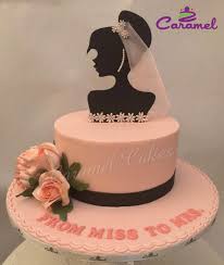 Simple Bridal Shower Cake By Caramel Doha Qatar Https Www Facebook Com Carameldoha Bridal Shower Cakes Bachelorette Cake Cake Bridal