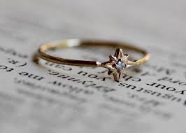 14k Gold Diamond Ring North Star Ring Astrology Etsy Delicate Rings Dainty Diamond Ring Jewelry