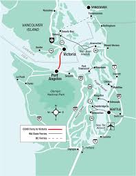 Black Ball Ferry Line Port Angeles Route Map For Coho Ferry Between Port Angeles Wa And Victoria Bc Except For A Brief Halt For Annual Ma Vancouver Island Ferry Vancouver Island Port Angeles
