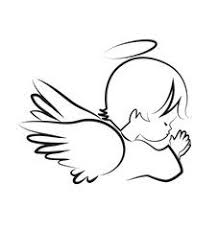 Baby Angel Clipart Black And White Praying Angel Child Believe Icon Vector Angel Baby Drawing Angel Drawing Baby Drawing