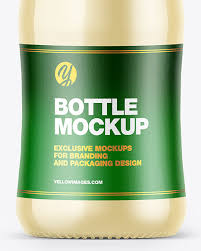 ✓ free for commercial use ✓ high quality images. Glass Sauce Bottle Mockup In Bottle Mockups On Yellow Images Object Mockups