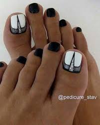 Fun summer pedicure ideas to make your feet stand out. 51 Adorable Toe Nail Designs For This Summer Stayglam Pedicure Designs Toenails Gel Toe Nails Black Toe Nails