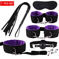 Intimate 7-In-1 S&M & Bondage Sexy Toy Kit HandcuffAnkle Cuff + Pl...