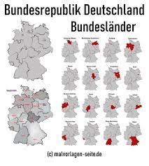 Bundeslander Von Deutschland Und Hauptstadte Bundesland Deutschland Hessen Karte