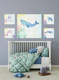 Ocean Theme Printable Nursery Wall Art Sea Animals Watercolor Etsy In 2021 Ocean Themed Nursery Baby Boy Nursery Themes Nursery Themes