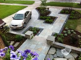 Creative Fabulous Front Yard Hardscape Ideas With Natural Stones Numbers Of Smart Ideas Rela Front Garden Ideas Driveway Front Yard Patio Front Garden Design
