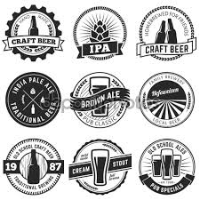 Ensemble D Etiquettes Vintage De Bieres Artisanales Et Emblemes Etiquettes Pour Les Pubs Et Brasseri Etiquettes De Biere Artisanale Logo Biere Etiquette Biere