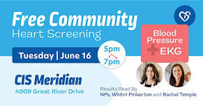 CIS Meridian: Free EKG and Blood Pressure Screening