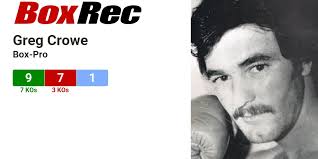 BoxRec: Greg Crowe