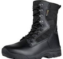 ⚡ Men's Bright Black Combat Suede Leather Lightweight Military Work Desert  Boot