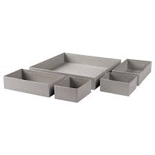 Grasidan Doos Set Van 5 Grijs Ikea Ikea Doos Dozen