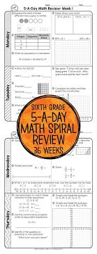 Welcome to our free 6th grade math worksheets area, where you will find a selection of math worksheets designed for 6th graders. 36 Weeks Of Daily Common Core Math Review For Sixth Grade Preview And Review Important 6th Grade Math Concepts All Y Daily Math Math Spiral Review Spiral Math
