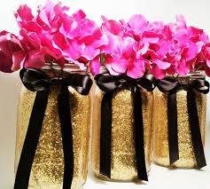Black And Gold Centerpieces For Birthday Party Mason Jar Wedding Centerpieces Gold And Black Centerpieces Birthday Party Decor Grad Gold Birthday Party Black And Gold Centerpieces Gold Party Decorations