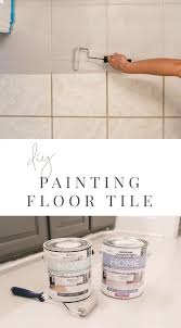 Diy How To Paint Ceramic Floor Tile Farmhouse Living Tile Floor Diy Diy Bathroom Remodel Painting Ceramic Tile Floor