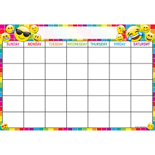 Emoji Calendar 13x19 Smart Chart Poly