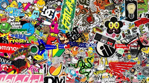 Omg Sticker Bomb Hd Wallpaper 1080p Resolution By Micah Robertson Super Cool Sticker Bomb Sticker Bomb Wallpaper Hd Wallpapers 1080p