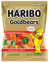 Haribo gummy bears fruit chewy candy gummi ~ goldbears ~ 3 lb party size bag. Amazon Com Haribo Gummi Candy Goldbears Gummi Candy 5 Oz Bags Pack Of 12 Grocery Gourmet Food