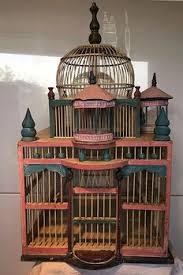 Grote Vogelkooi Met Drie Torens Nederland Tweede Helft 20e Eeuw Large Bird Cages Cage Bird Cage