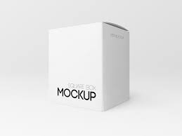 A couple of minimalist square box mockups with inspiring dramatic shadow effect. Free Square Box Mockup Ocean Mockups