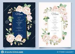 Beautiful Floral Wedding Invitation Template Stock Vector Illustration Of Botanic Floral Wedding Invitations Wedding Invitation Templates Wedding Invitations