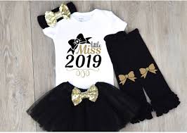 Baby Girl New Years Eve Outfit Little Miss 2019 New Years Outfit Girl First New Years Outfit 1st New New Years Eve Outfits Girl Outfits Eve Outfit
