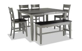 Blake Gray Chocolate 6 Piece Counter Set With Storage Bench Bobs Com In 2020 Dining Room Sets Counter Set America Furniture
