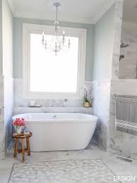 The white freestanding tub looks perfect together with the marble countertops. Marble Master Bathroom The Details Bathrooms Remodel Marble Master Bathroom Bathroom Remodel Master