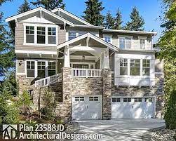 Plan 23588jd Northwest House Plan With Drive Under Garage House Plans Dream House Plans Modern House Plans