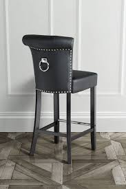 Positano Bar Stool With Back Ring Black Pu Leather Bar Stools With Backs Vintage Bar Stools Black Bar Stools